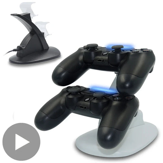 PS4 Dual Controller Charging Stand with LED – PS4 Slim & Pro Controller Charging Dock Oasis Select