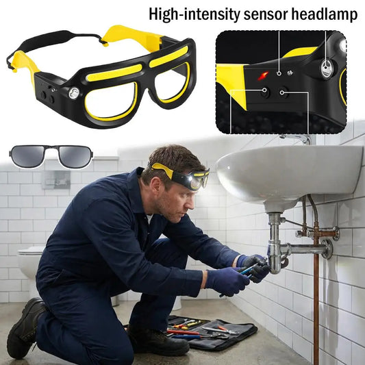 High Brightness Motion Sensor Headlamp Outdoor Cycling Running Windproof Rechargeable Long Battery Life Work Light Lighting Peaceful Pleasures Health and Wellness