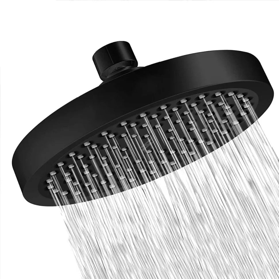 6-Inch Round Electroplated Shower Head with Extension Arm