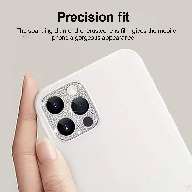 For iPhone15 Metal diamond-encrusted lens ring protector for iphone 14 pro lens protector 15 pro max accessories For iphone13 14 Peaceful Pleasures Health and Wellness