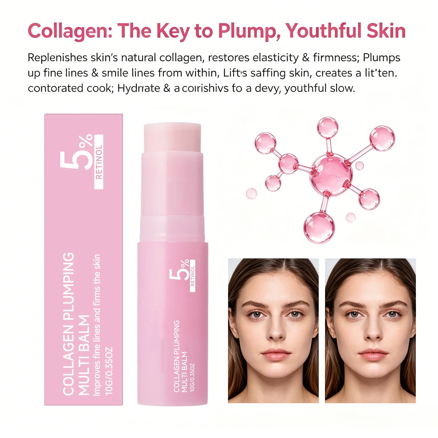5% Retinol Collagen Volume Multi Balm Firming Lifting Skin Nourishing Moisturizing Skin Reduce Dryness Fade Fine Lines Body Care Peaceful Pleasures Health and Wellness