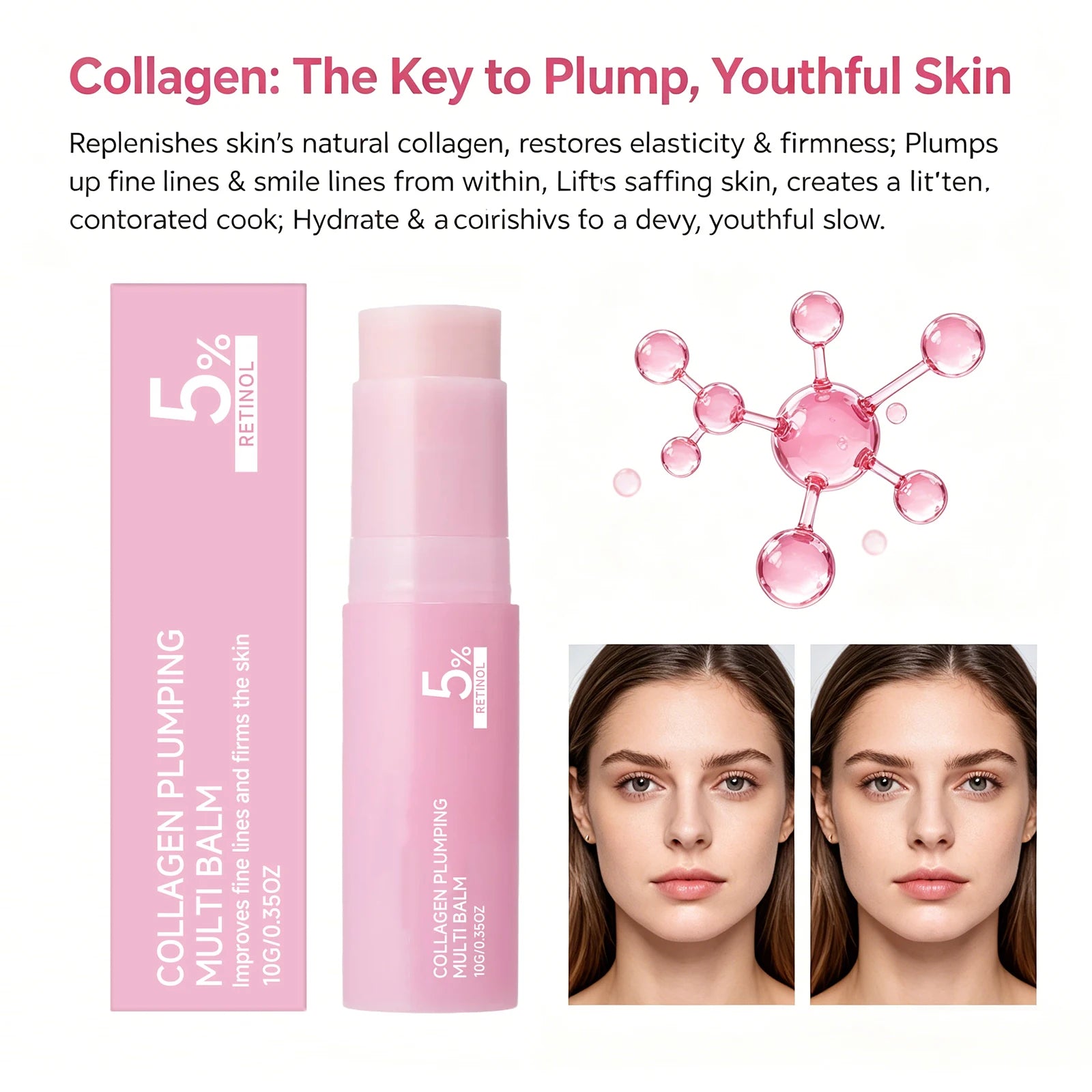5% Retinol Collagen Volume Multi Balm Firming Lifting Skin Nourishing Moisturizing Skin Reduce Dryness Fade Fine Lines Body Care Peaceful Pleasures Health and Wellness