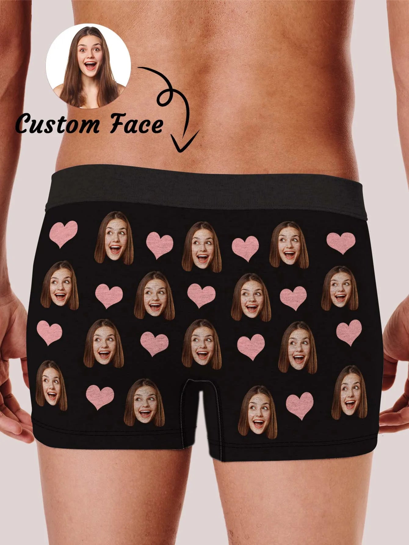 Custom Valentine Day Boxers For Men Personalized Men Underwear Custom Boxer Briefs Funny Face Gift For Boyfriend Husband Peaceful Pleasures Health and Wellness