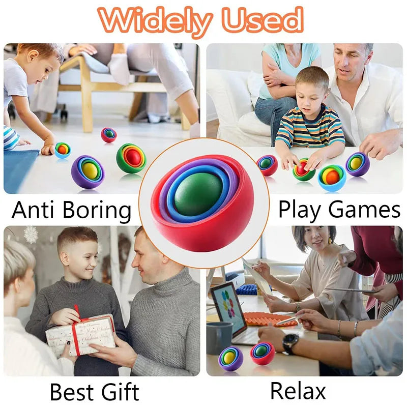 3D Rotation Ball Fidget Gyro Sensory Toys Kids Teens Adults Children