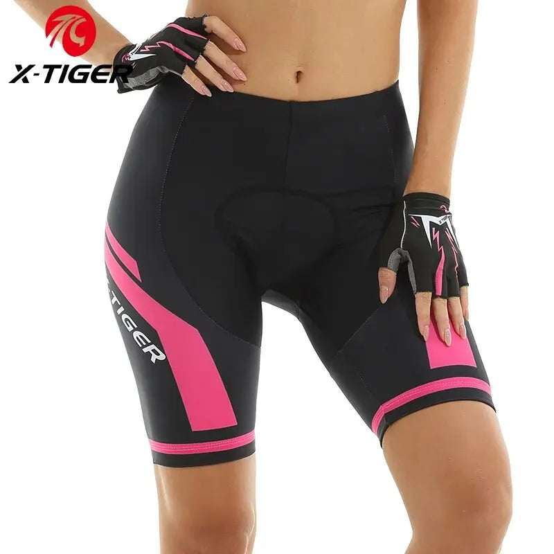 X-TIGER Women's 3D Gel Padded Cycling Shorts – MTB & Road Bike