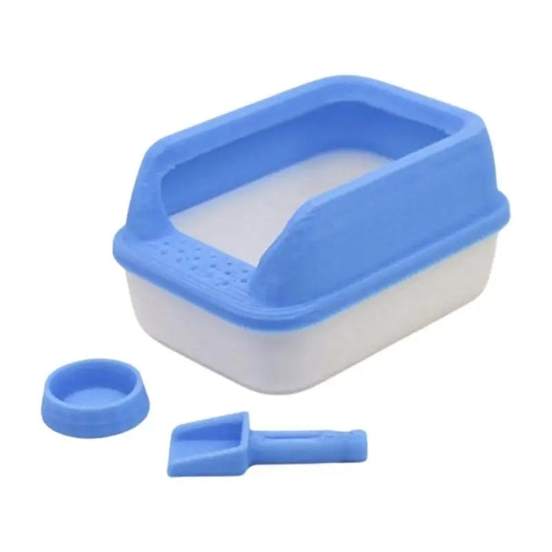 1:12 Dollhouse Miniature Pet Litter Box Set – Cat Playset