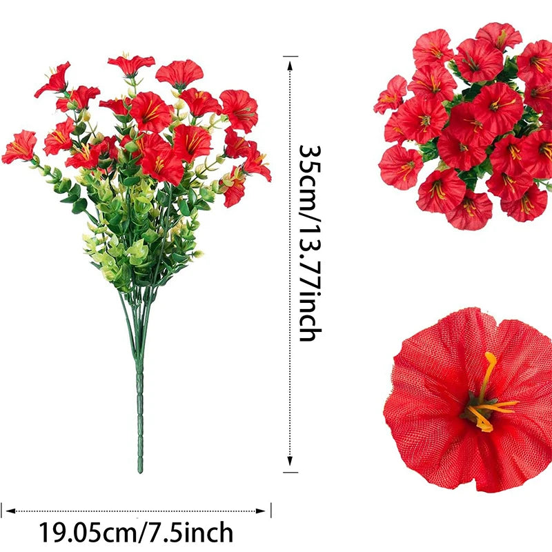 35CM Silk Morning Glory Artificial Flower | UV-Protected Decor