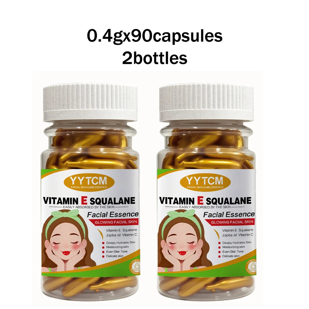 Vitamin E deep moisturizing capsule essence, deep moisturizing and brightening skin essence (0.4gx30 capsules)/bag -1 bag Peaceful Pleasures Health and Wellness 2bottle 90capsules 0.4gx30capsules