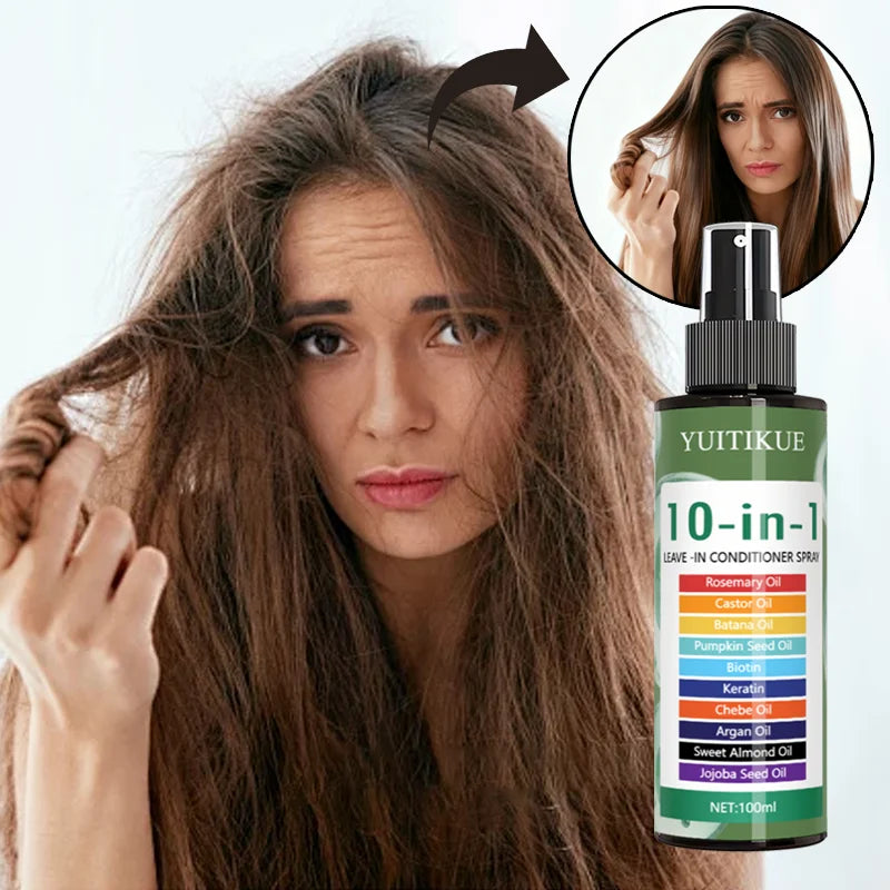YUITIKUE 10-in-1 Leave-In Hair Treatment – Rosemary & Argan Oil Leave-In Hair Treatment Peaceful Pleasures Health and Wellness