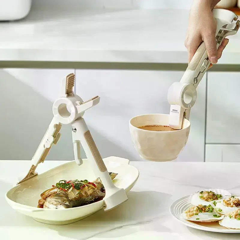 2-in-1 Silicone Hot Plate Gripper & Anti-Scald Bowl Holder Kitchen Safety Clip Peaceful Pleasures Health and Wellness