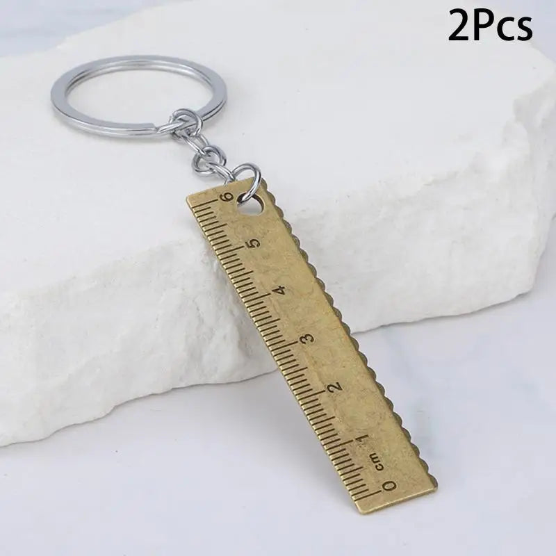 Mini Stainless Steel Ruler Keychain | Portable 1–5cm Measuring Tool