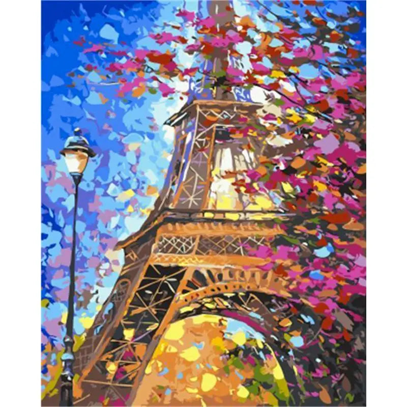 Paris Street Paint by Numbers Kit – 60×75cm DIY Canvas Art