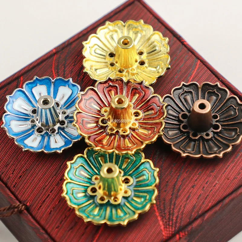 Metal Lotus Buddha Incense Burner & Stick Holder | Zen Censer