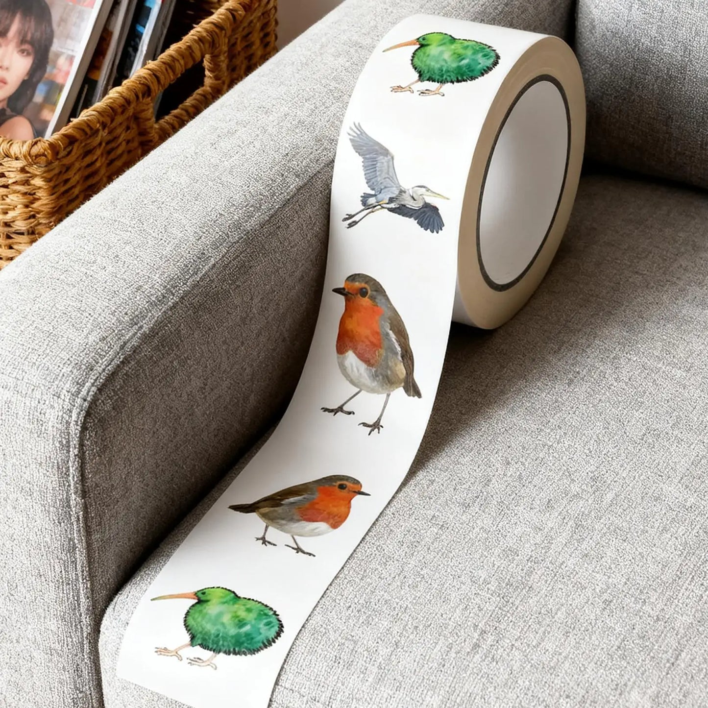 500 Cartoon Bird Stickers Roll – Waterproof DIY Decals