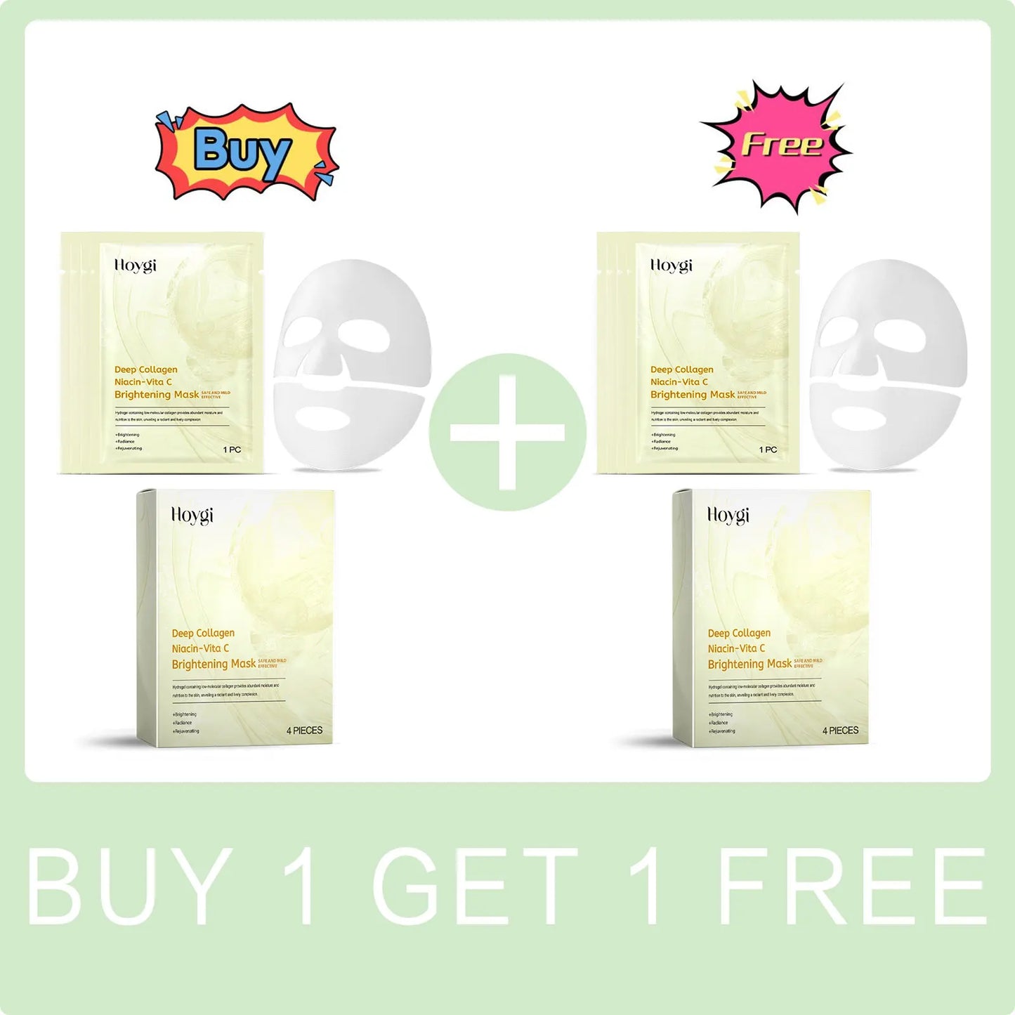 Vitamin C Mask Dark Spot Remover Skin Rejuvenation Smooth Pores Anti Aging Moisturizing Brightening Hyaluronic Acid Facial Mask Peaceful Pleasures Health and Wellness Buy 1 Get 1 Free