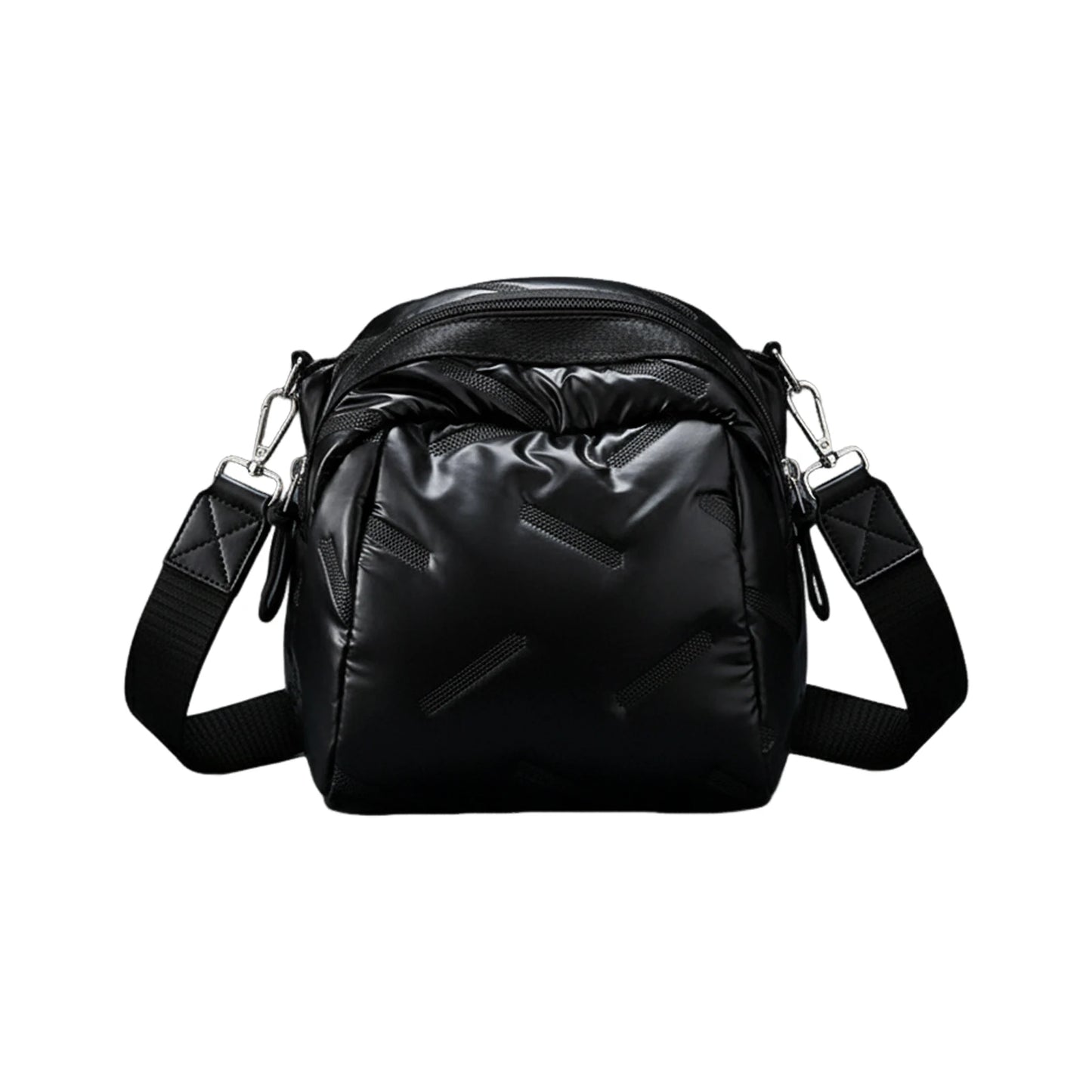 Women Shoulder Crossbody Bag Waterproof Nylon Casual Design 21*9*19cm Lightweight Comfortable Peaceful Pleasures Health and Wellness black