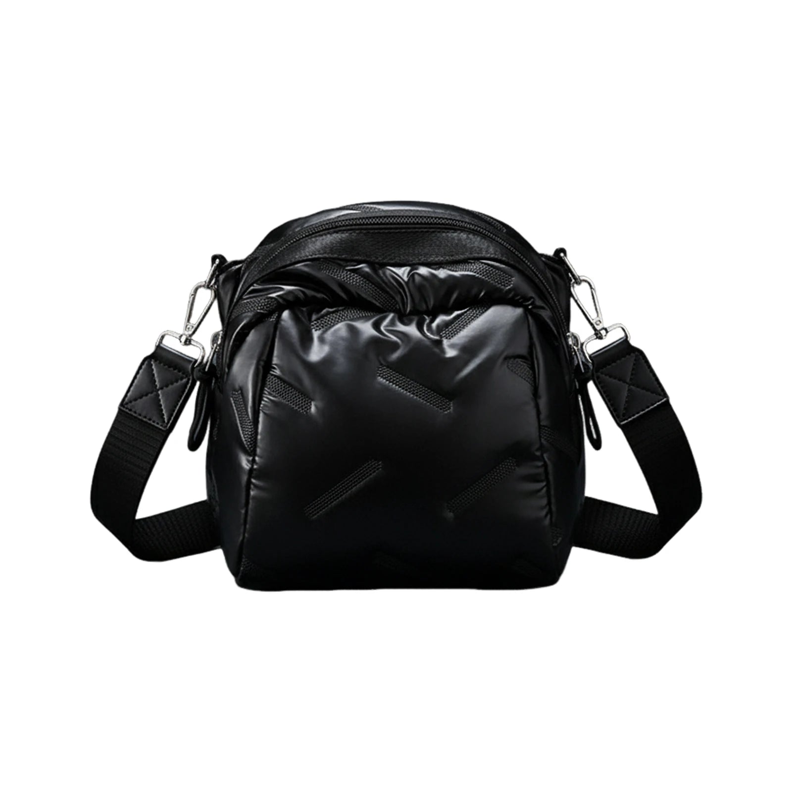 Women Shoulder Crossbody Bag Waterproof Nylon Casual Design 21*9*19cm Lightweight Comfortable Peaceful Pleasures Health and Wellness black