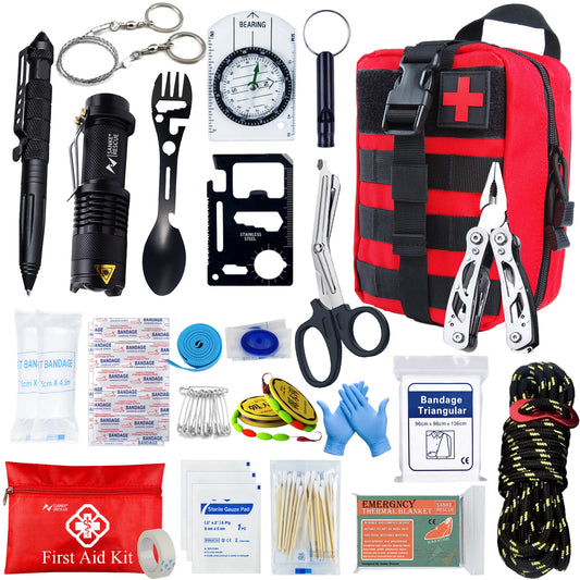 Tactical First Aid Kit In The Car Acessories Survival Kits Camping Equipments Medical Bag Self-defense EDC Pouch ifak Peaceful Pleasures Health and Wellness