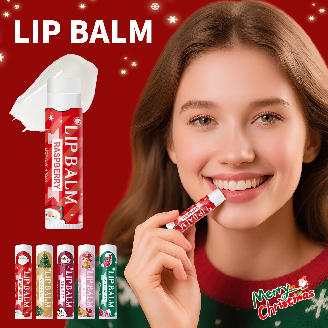 20PCS lipstick Set -5 Taste Christmas Theme Deep moisturizing and lasting moisturizing to create plump and shiny lips Peaceful Pleasures Health and Wellness