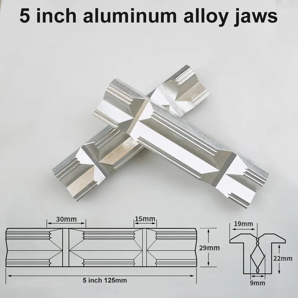V-Clip CNC Milling Vise Jaws 4–8 Inch Aluminum Alloy | 1 Pair