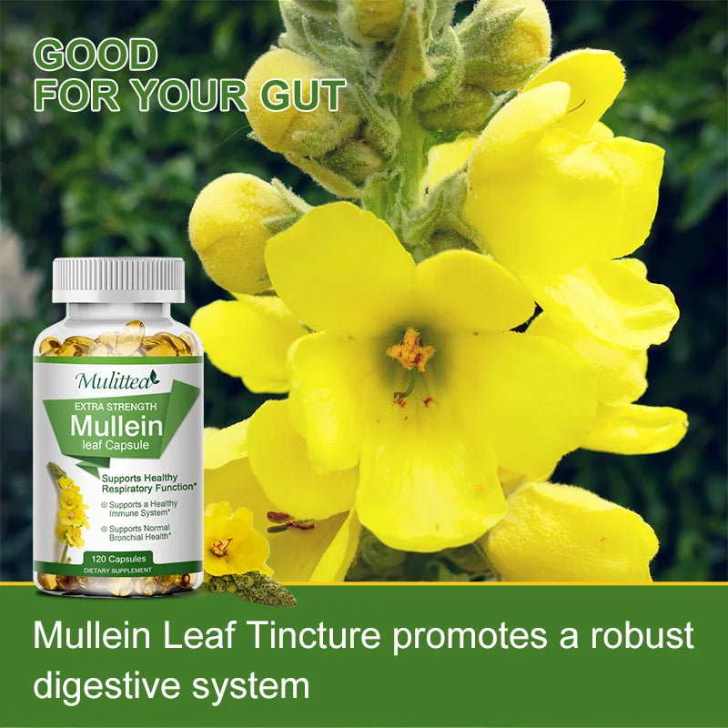 Mullein Leaf Capsules – Lung Cleanse & Respiratory Support | 120 Count Peaceful Pleasures Health and Wellness
