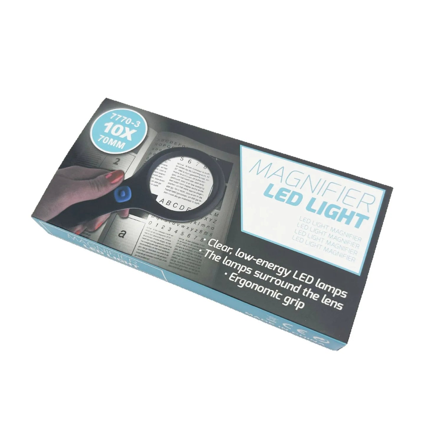 Handheld Magnifier with 3 Led Lights, High Magnification Magnifying Glass for Elderly Readers To Read Books and Newspapers Peaceful Pleasures Health and Wellness