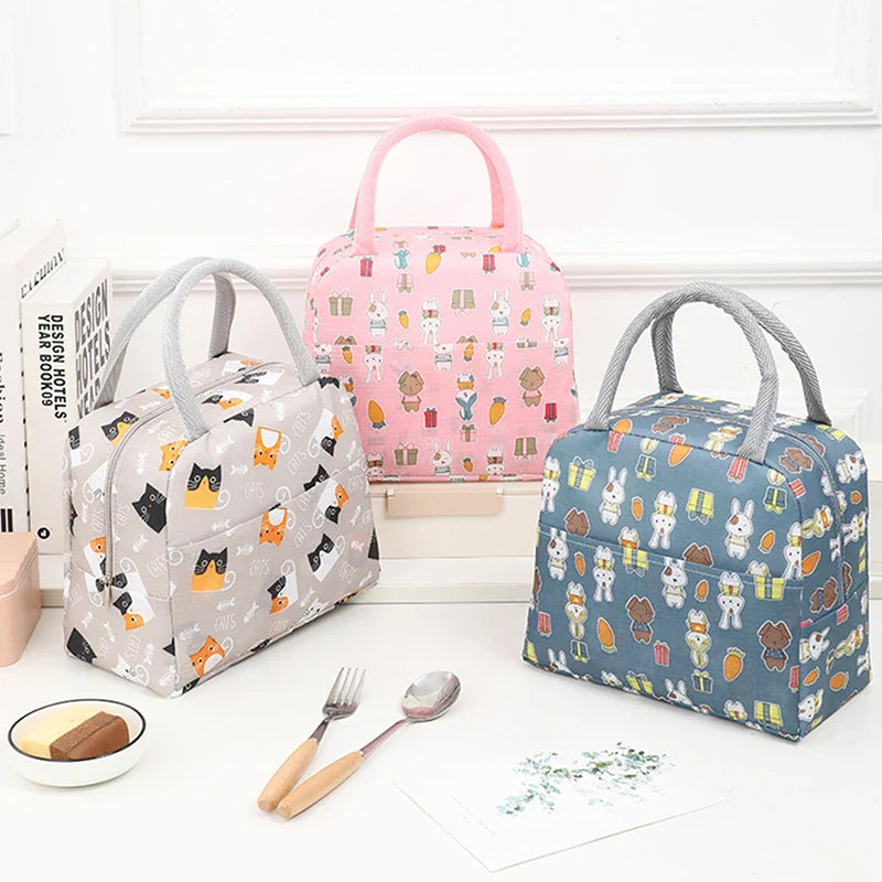 Cute Animal Insulated Lunch Bag – Large Capacity & Waterproof