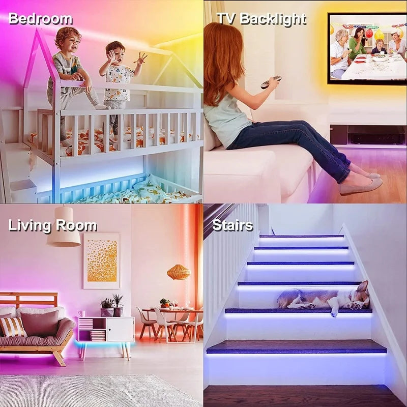 RUNTOIN RGB LED Strip Lights 5V – App & Remote Control
