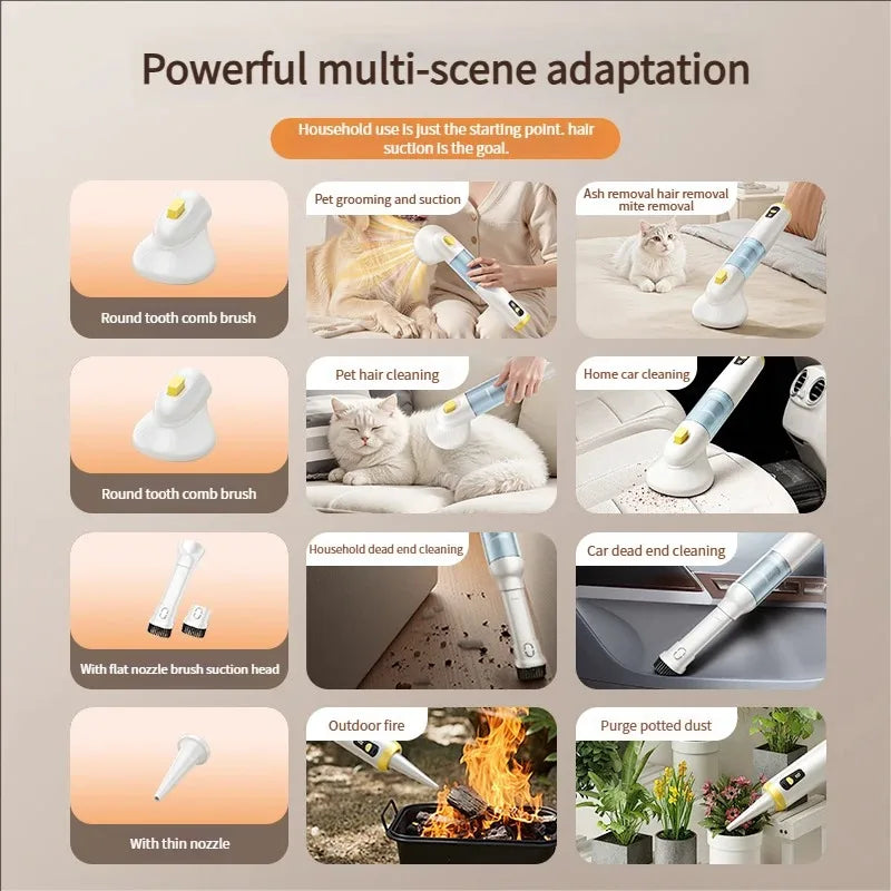 Multifunctional Cyclonic Pet Vacuum Cleaner with Long-Lasting Suction for Effective Pet Hair Removal in Home and Car Peaceful Pleasures Health and Wellness