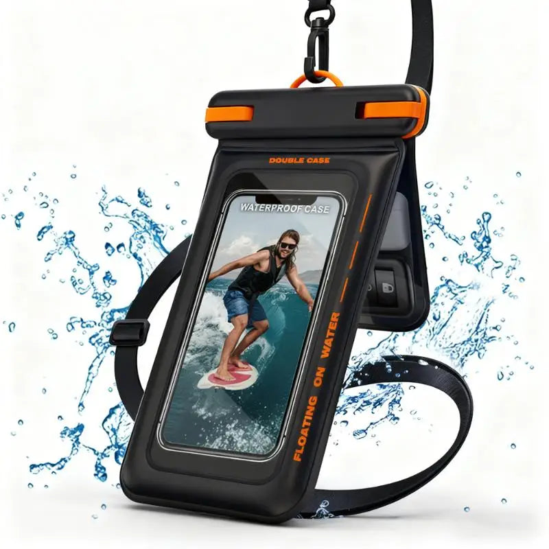 IPX8 Floating Waterproof Phone Pouch | Dry Bag Beach & Pool