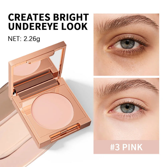 CC Full Coverage Undereye Color Corrector Matte Waterproof Nourishing Full Coverage Pressed Powder Foundation With Puff Makeup Peaceful Pleasures Health and Wellness