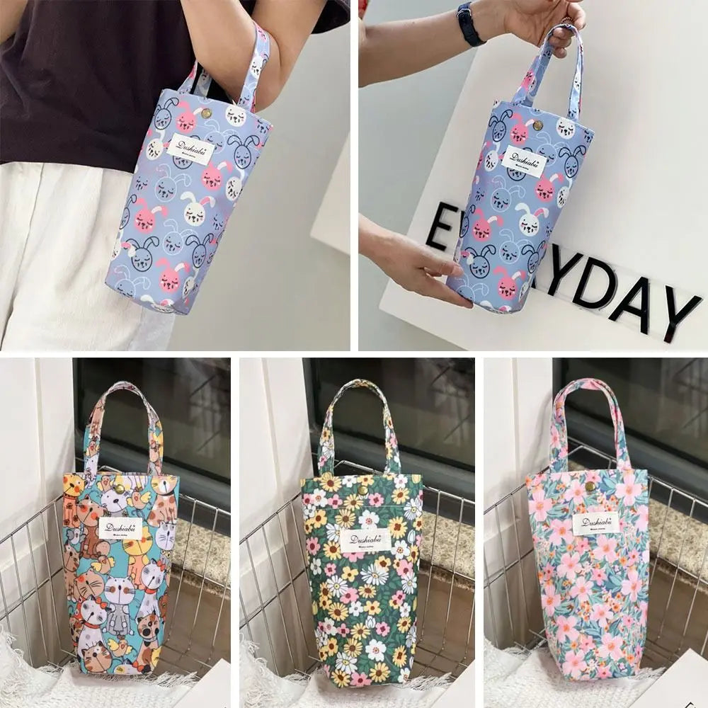Cute Insulated Water Bottle Carrier Pouch | Cup Sleeve Bag