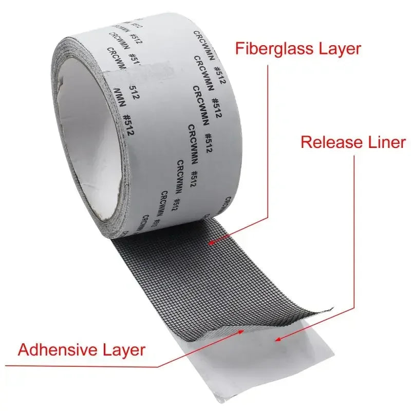 Self-Adhesive Mosquito Screen Repair Tape 5x200cm
