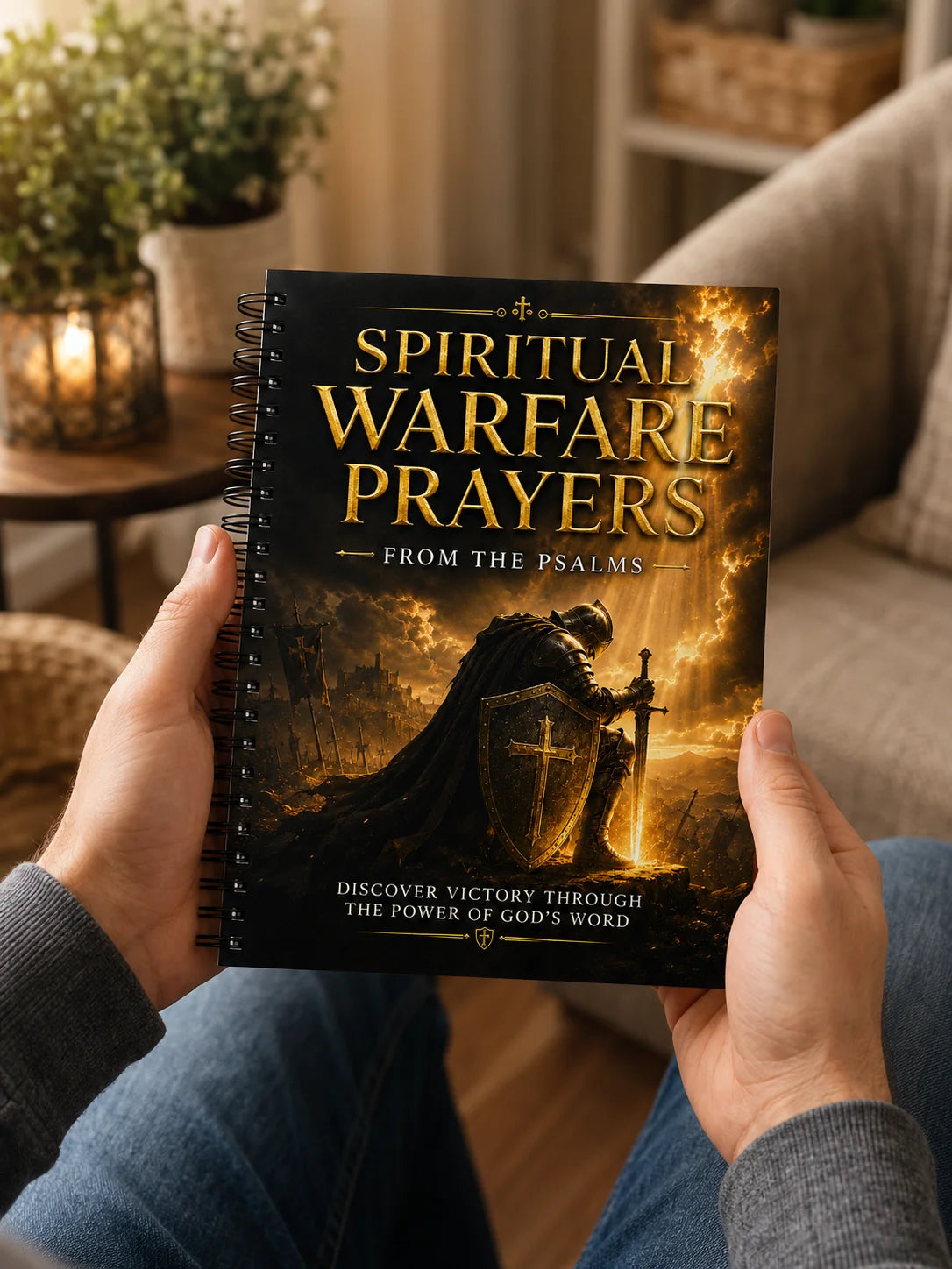 Spiritual Warfare Prayers A5 Spiral Guide Psalms Devotional Notebook