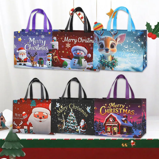Large Reusable Christmas Gift Bags with Handles | Non-Woven Christmas Gift Bags Peaceful Pleasures Health and Wellness