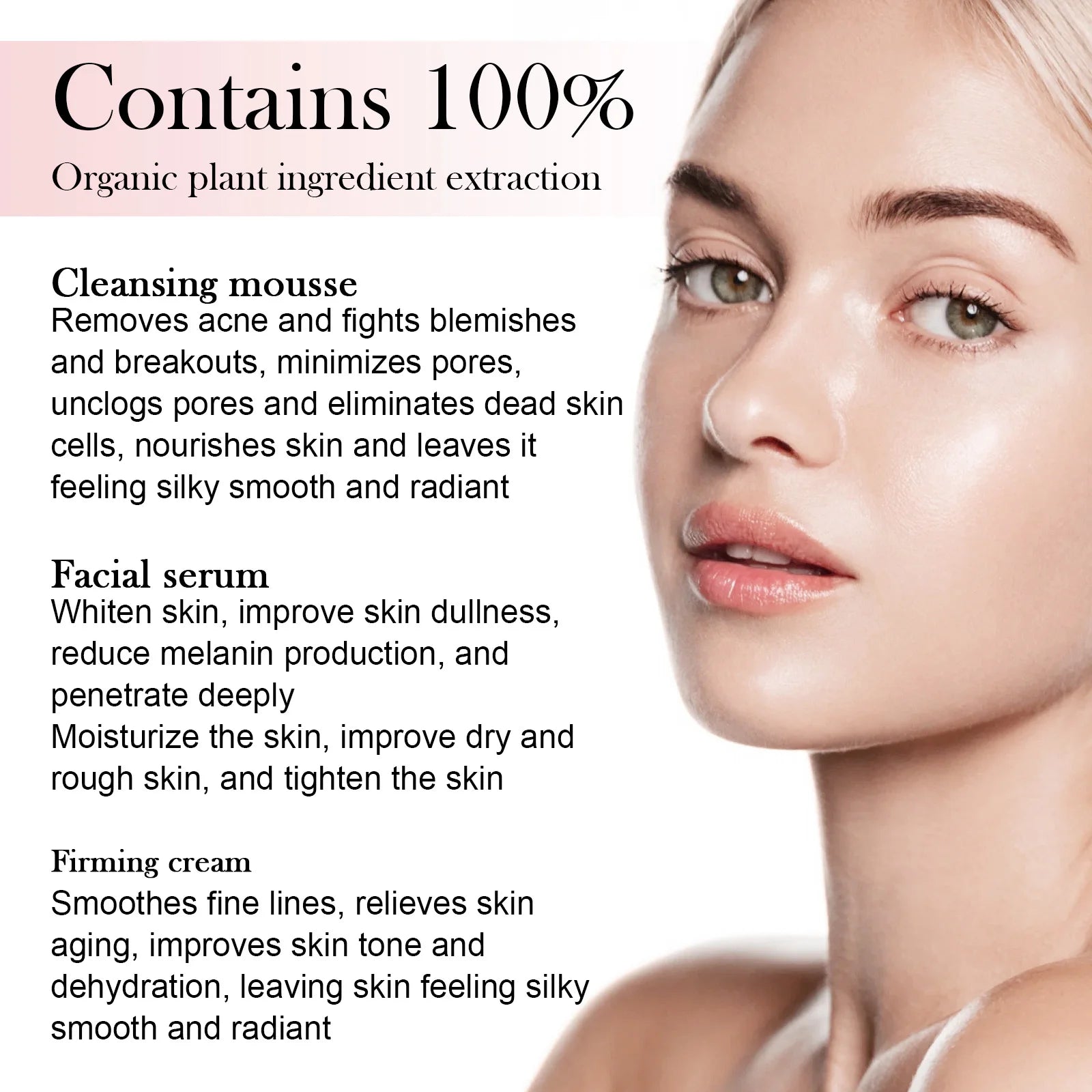 Facial Moisturizing Set Hydrate Brighten Firm Skin Exfoliating Acne Removal Shrink Pore Fix Sensitive Dullness Collagen Face Kit Peaceful Pleasures Health and Wellness