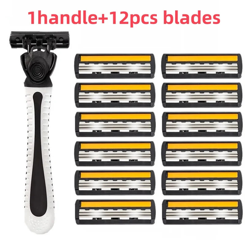 Men's 3-Blade Reusable Safety Razor | Barber-Style Shaver