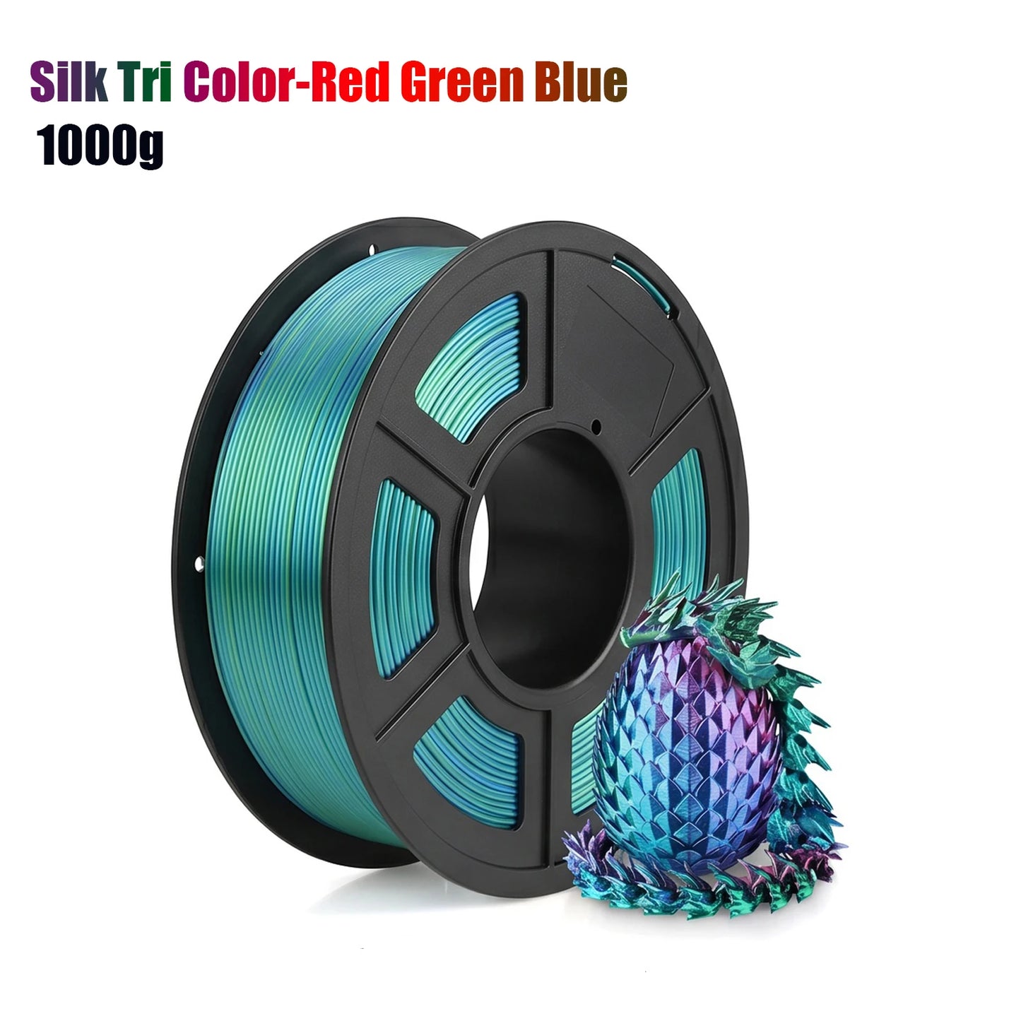 Silk Rainbow PLA Filament 1.75mm Triple Color | DINGSUN 3D