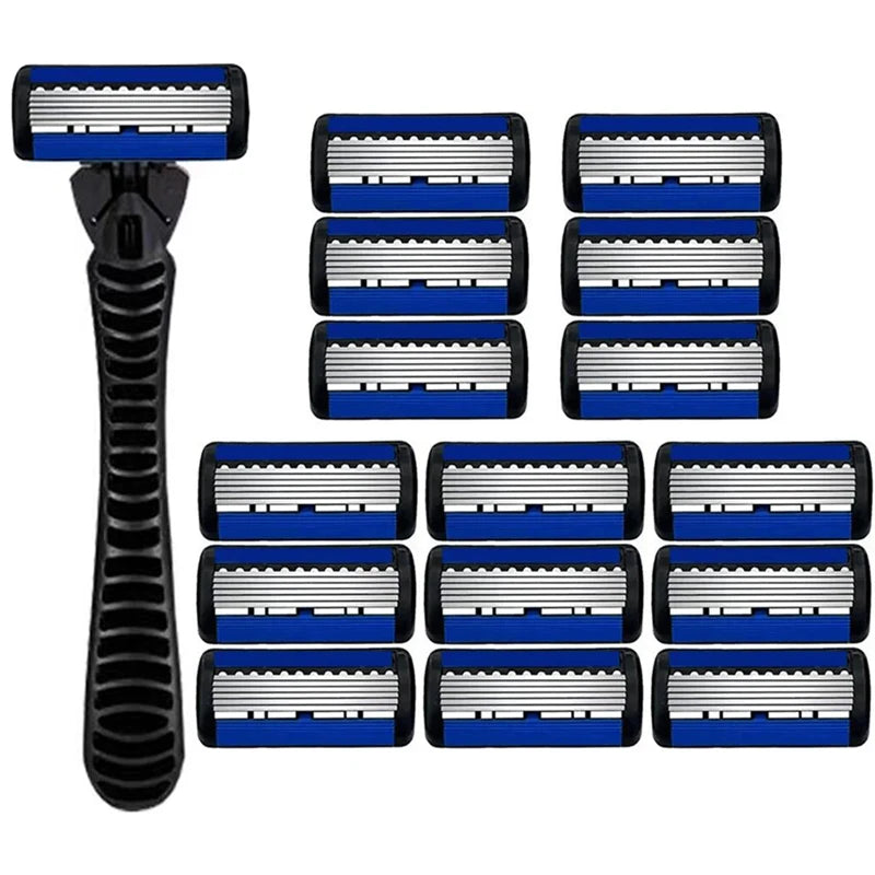 6-Layer Double Edge Safety Razor | Stainless Steel Manual Shaver