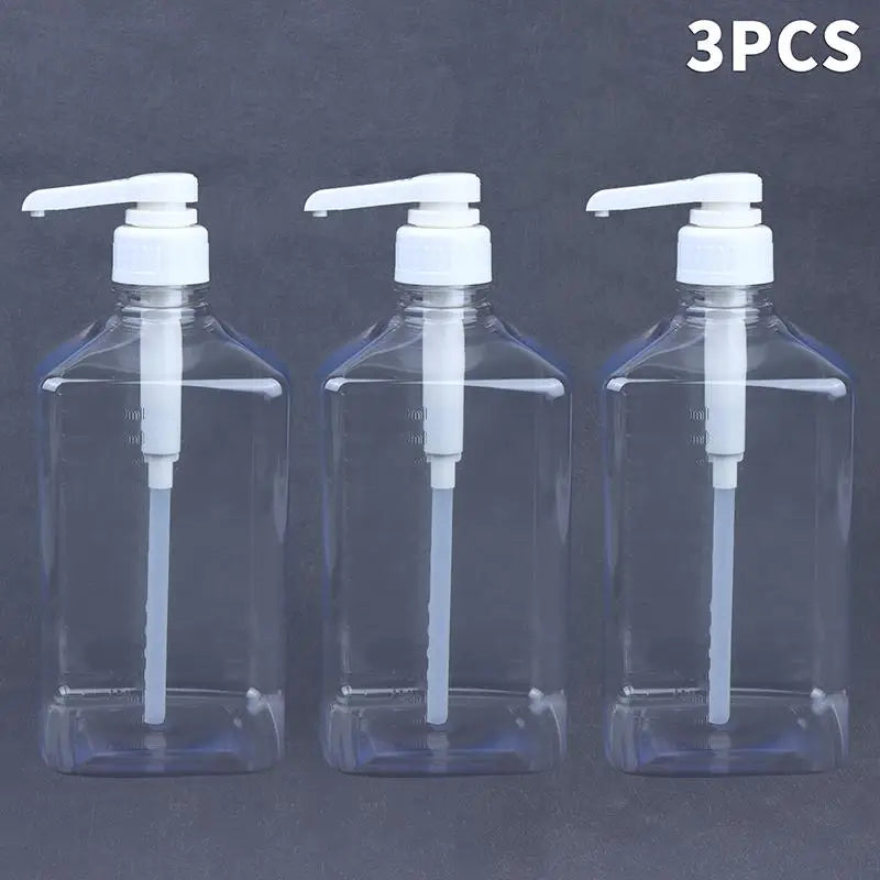 With Hydraulic Pump Nozzle Head Kitchen Honey Jar Container Home 1600ml Liquid Dispenser With Scale Coffee Syrup Bee Drip Bottle Peaceful Pleasures Health and Wellness 3PCS