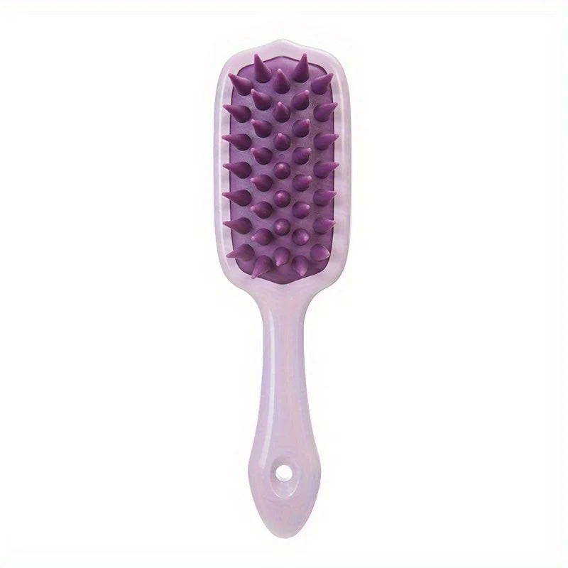 Silicone Shampoo Brush & Scalp Massager with Extended Comb
