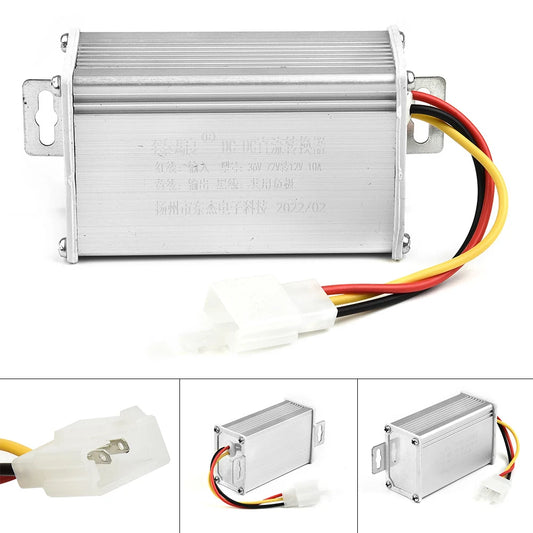 Electric DC Converter Adapter 36V-72V 12V 10A Transformer Motorcycle Peaceful Pleasures Health and Wellness Default Title