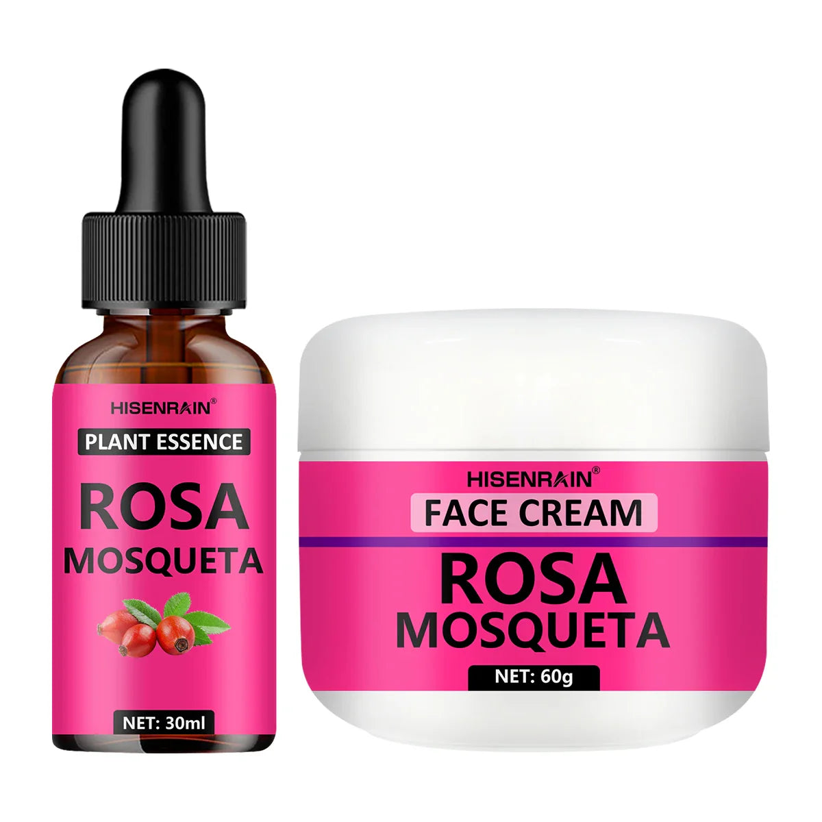 HISENRAIN Rosehip Serum & Cream Set – Anti-Aging Skincare Duo