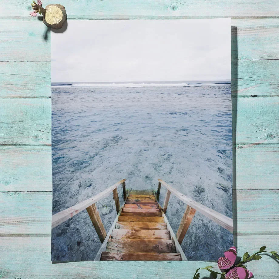 Beach Canvas Wall Art – Waves, Sea Turtles & Coconut Trees Canvas Wall Art Peaceful Pleasures Health and Wellness