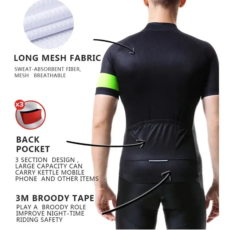X-TIGER Men's Cycling Jersey – Breathable Quick-Dry MTB Shirt