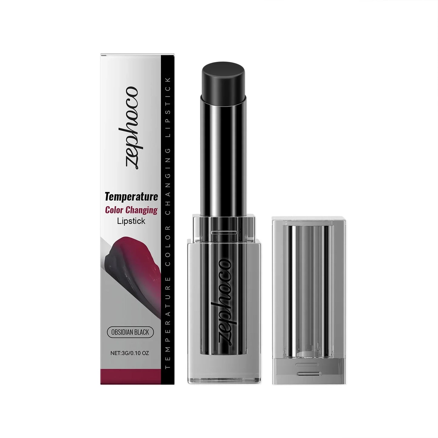 Obsidian Thermochromic Lipstick – Moisturizing Color-Change Lip Balm
