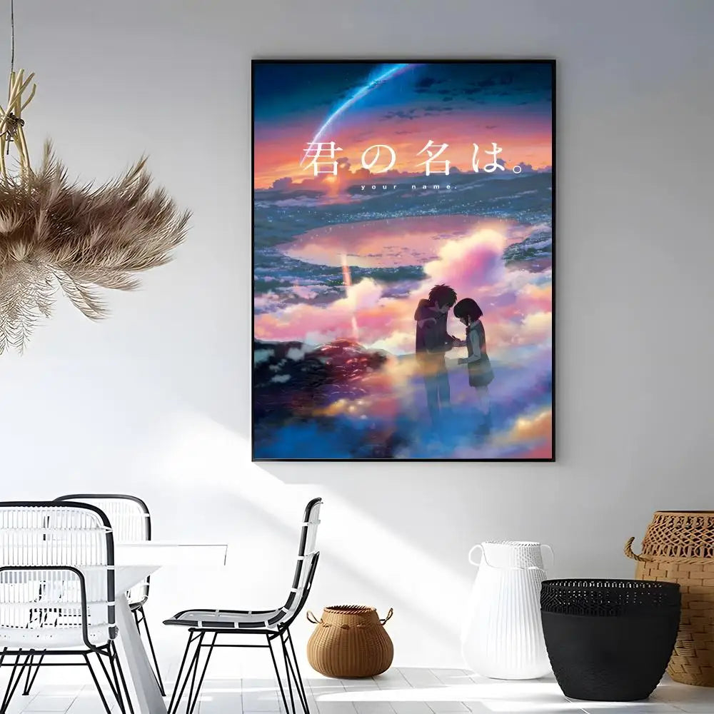 Your Name Anime Watercolor Poster | Self-Adhesive Wall Art