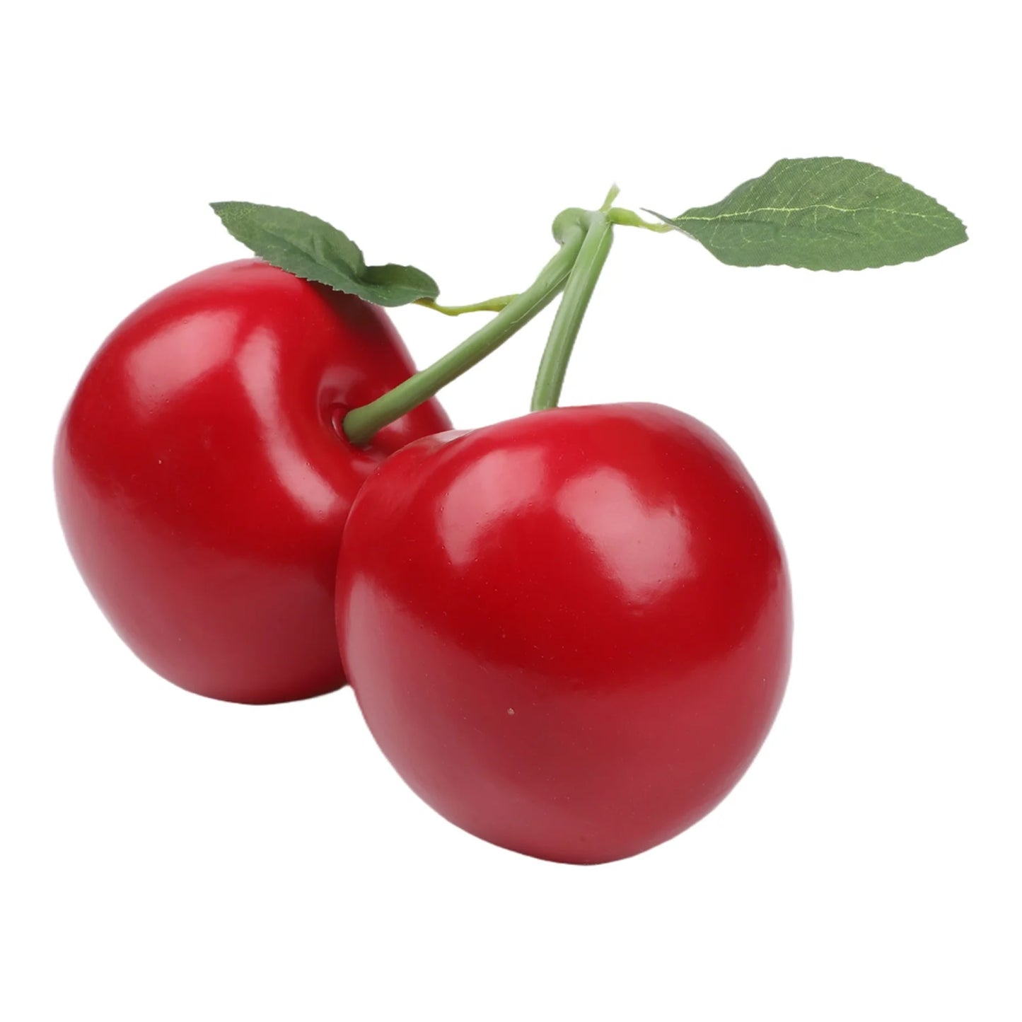 Red Artificial Large Cherry Fake Fruit Decor Simulation Big Double