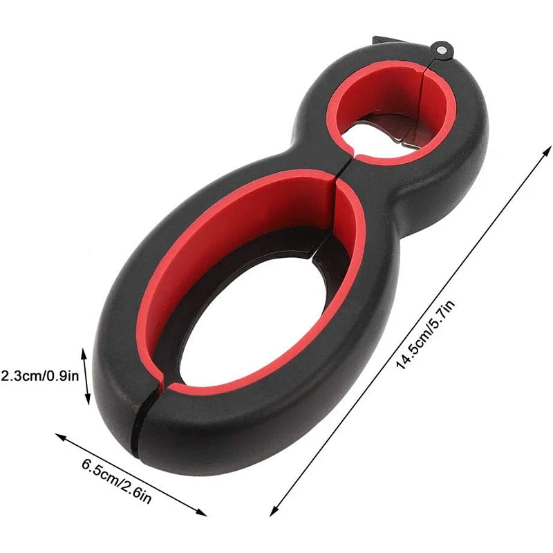 LMETJMA Multifunctional 6 in 1 Can Opener Simple Beer Bottle Opener Jar Gripper Can Beer Lid Twist Off Opener JT05 Peaceful Pleasures Health and Wellness