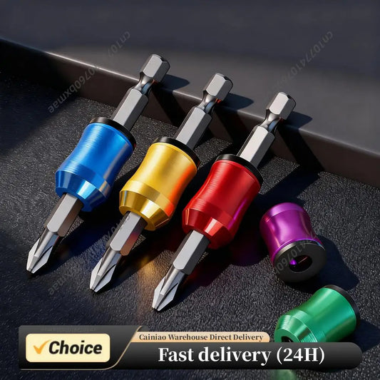2Pcs Magnetic Screw Rings 6.35mm Magnetized Ring Screwdriver Bits Universal Magnetizer for Mechanic Carpenter DIY Repair Peaceful Pleasures Health and Wellness